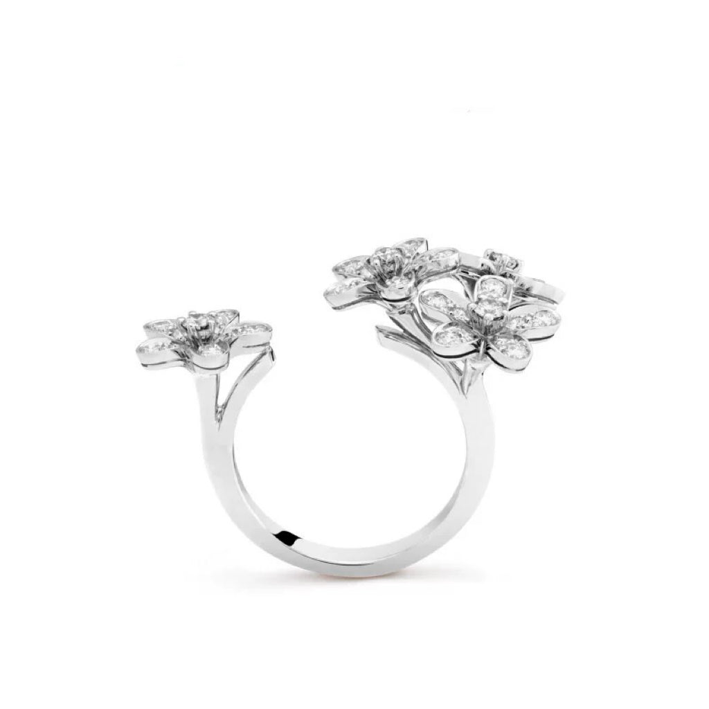 Between‑the‑Finger Knuckle Stone-set Ring