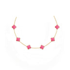 10Pcs Four Leaf Clover Long Necklace Dainty Lucky Pendant for Women