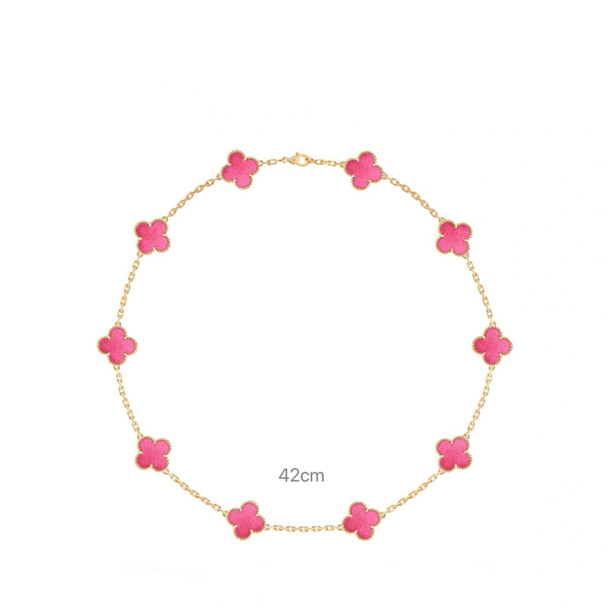 10Pcs Four Leaf Clover Long Necklace Dainty Lucky Pendant for Women