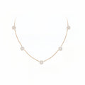 Mini‑Size 5‑Motif Floral Stone- set Necklace