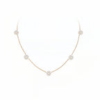 Mini‑Size 5‑Motif Floral Stone- set Necklace