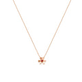 Mini‑Size Ruby Stone- set Necklace for Women