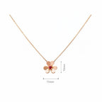 Mini‑Size Ruby Stone- set Necklace for Women