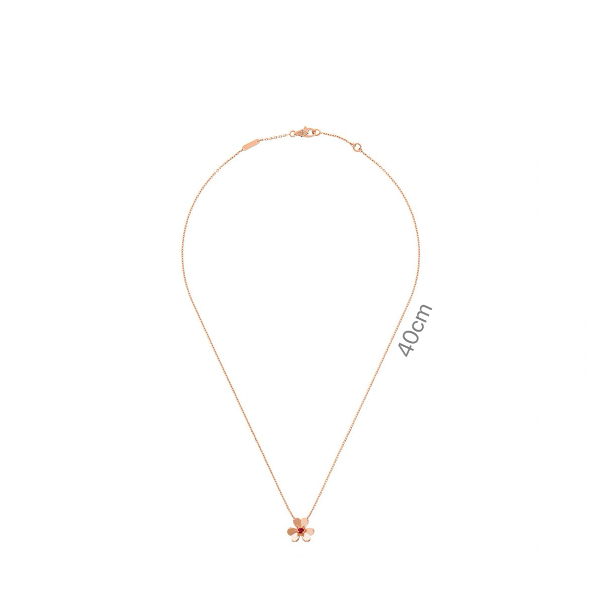 Mini‑Size Ruby Stone- set Necklace for Women