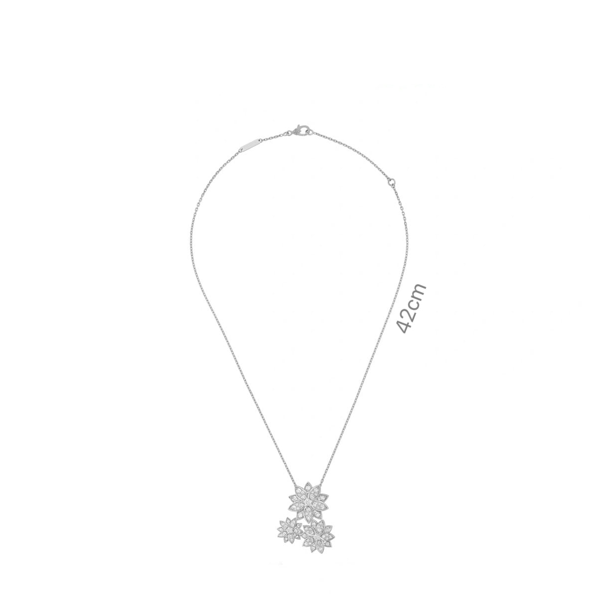 Mini‑Size Lotus Stone- set Necklace