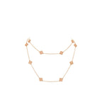 Extra‑Mini Size sixteen‑Motif Four‑Leaf Clover Long Necklace