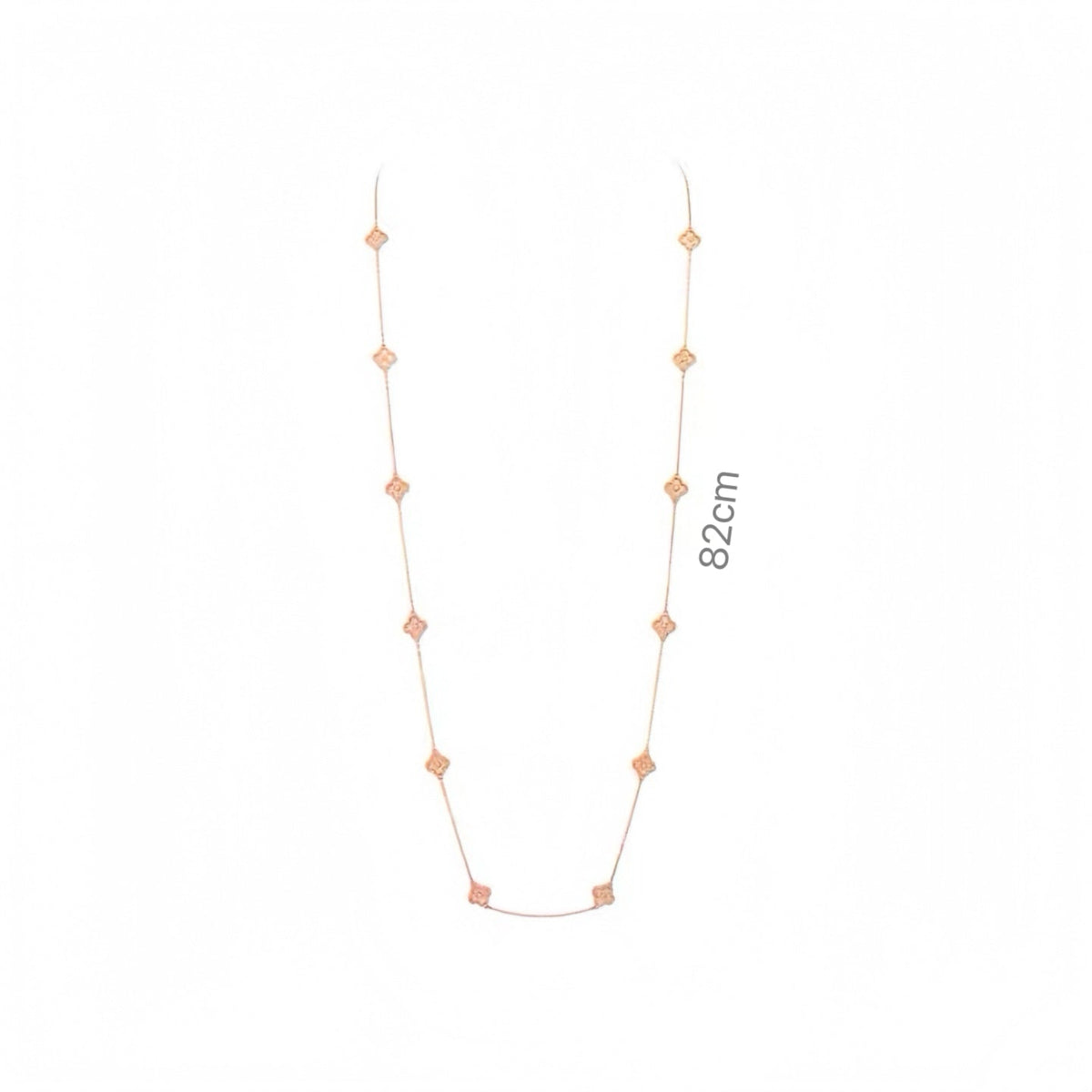 Extra‑Mini Size sixteen‑Motif Four‑Leaf Clover Long Necklace