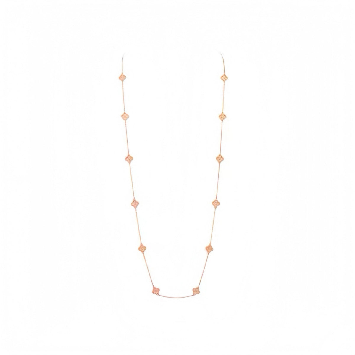Extra‑Mini Size sixteen‑Motif Four‑Leaf Clover Long Necklace