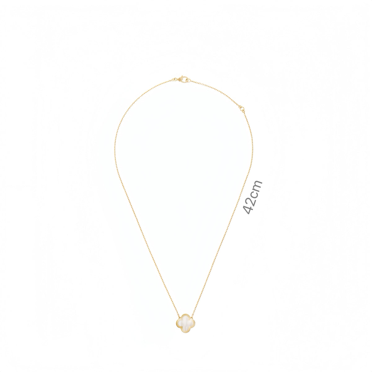 Mini‑Size Mother‑of‑Pearl Four‑Leaf Clover Necklace