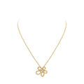 Mini‑Size Stone- set Flower Pendant Necklace