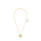 Mini‑Size Stone- set Flower Pendant Necklace