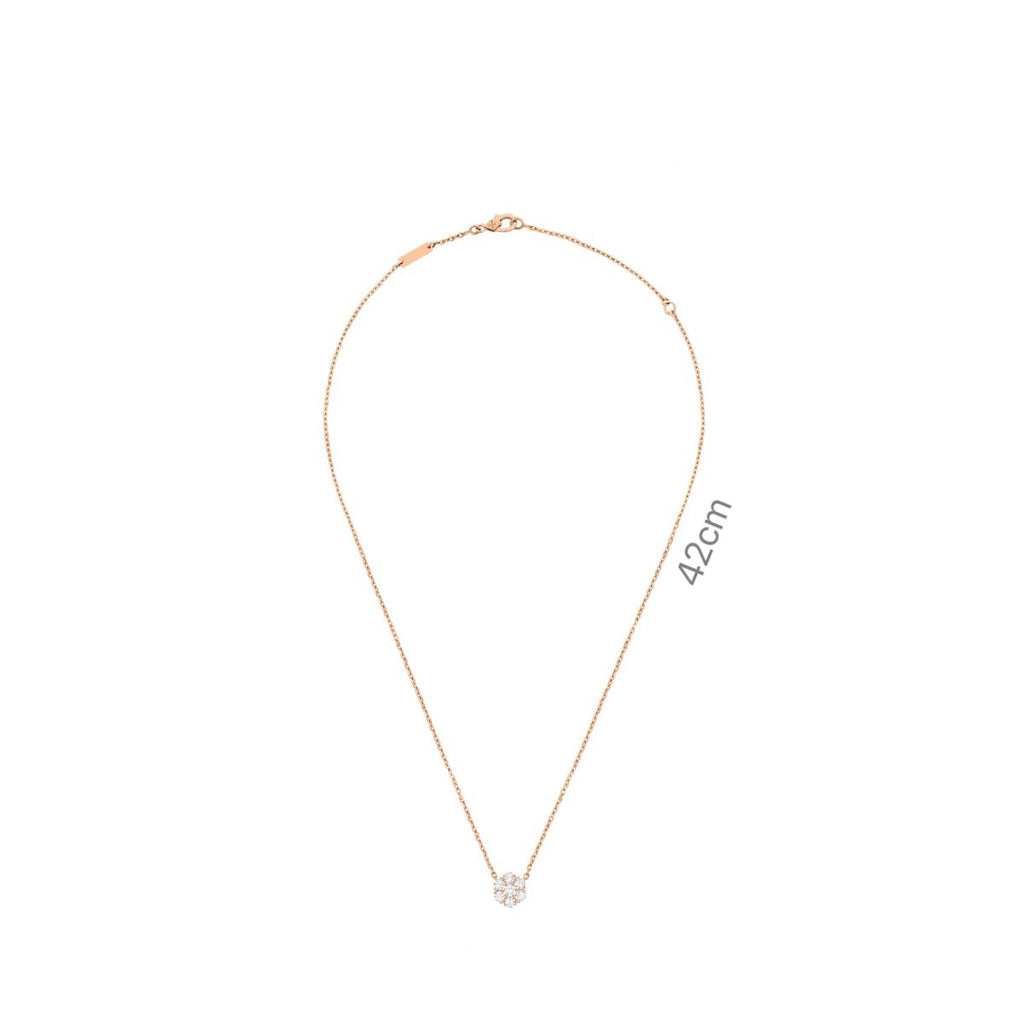 Mini‑Size Delicate Stone‑Set Pendant Necklace with Sparkling Inlaid Gemstones