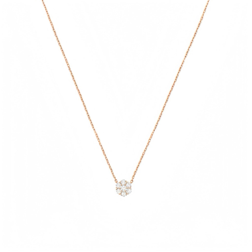 Mini‑Size Delicate Stone‑Set Pendant Necklace with Sparkling Inlaid Gemstones