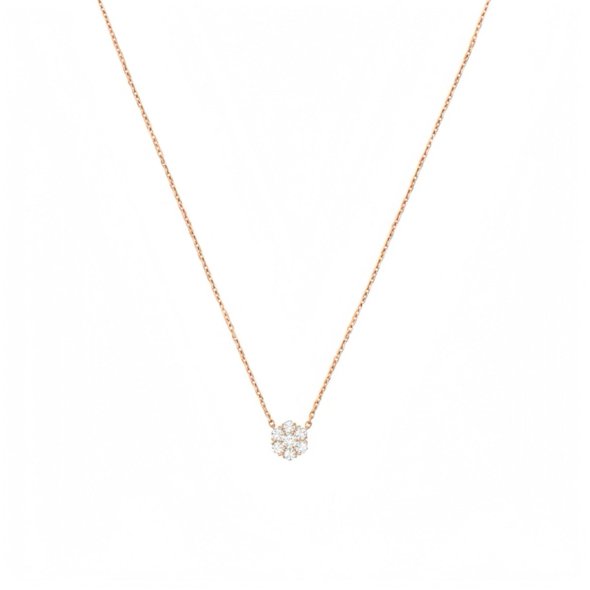 Mini‑Size Delicate Stone‑Set Pendant Necklace with Sparkling Inlaid Gemstones