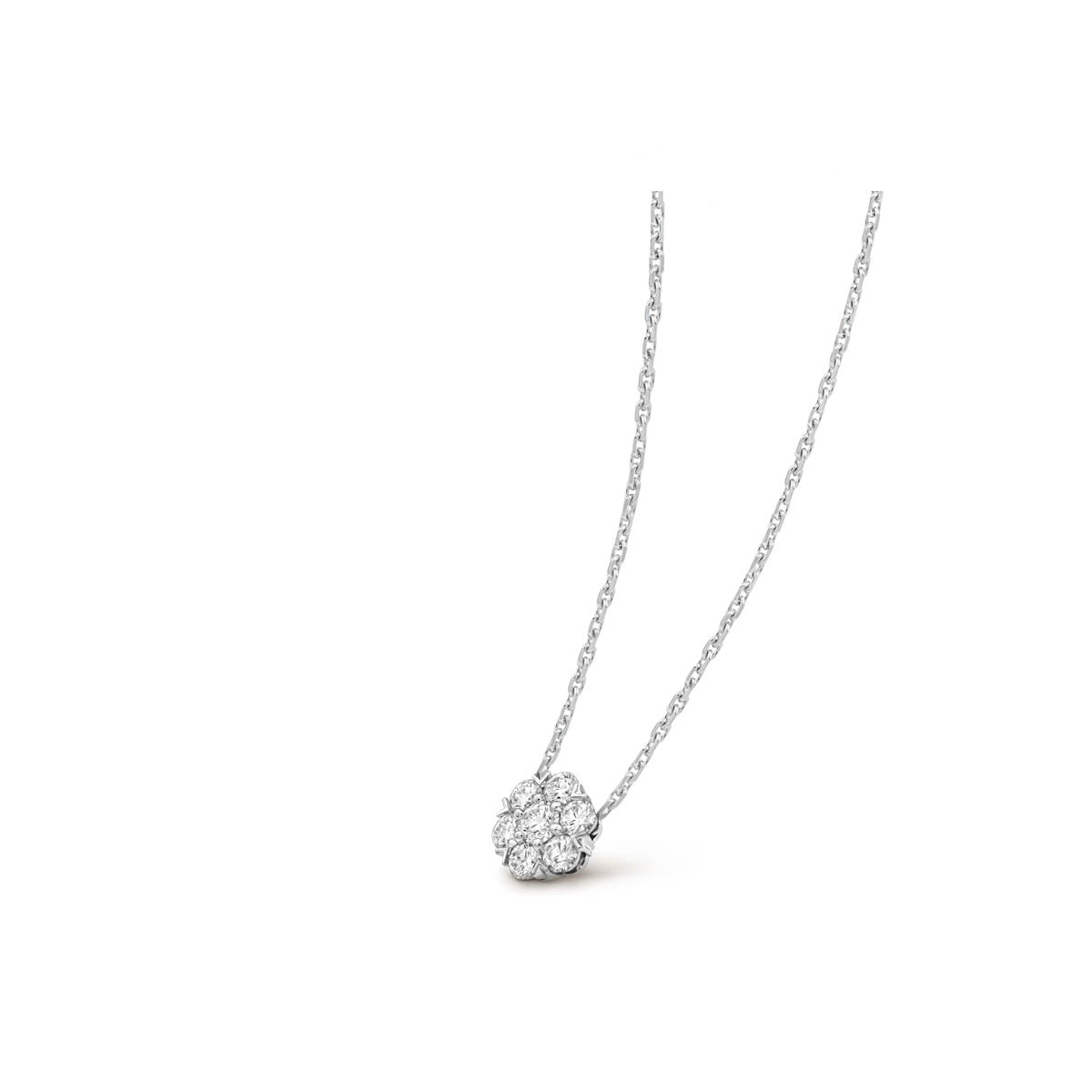 Mini‑Size Delicate Stone‑Set Pendant Necklace with Sparkling Inlaid Gemstones
