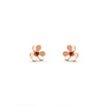 Mini-Size Ruby Stud Stone Earrings with 2 Ruby Stones