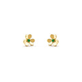 Mini-Size  Emerald Stud Earrings