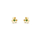Mini-Size  Emerald Stud Earrings