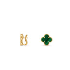 Four‑Leaf Clover Convertible Clip‑On Earrings