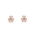 Mini-Size Stone & Pink Sapphire Convertible Clip‑On Earrings