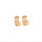 T-Shape Gourd Stud Earrings–Lucky Fortune & Double Blessings Charm