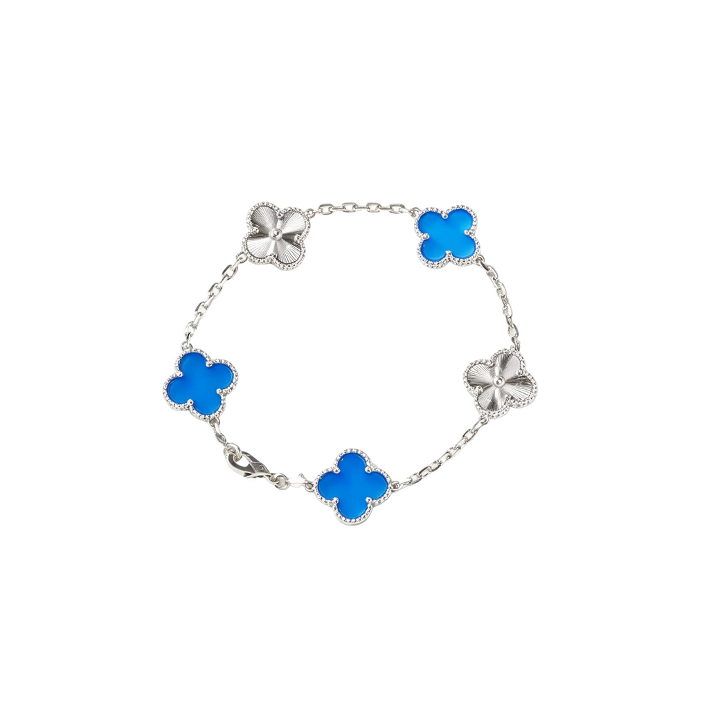 Five-Motif Four-Leaf Clover Bracelet – Lucky Charm for Everyday Wear
