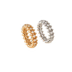 Rotatable Rivet Ring with Gemstones for Daily Wear & Gift