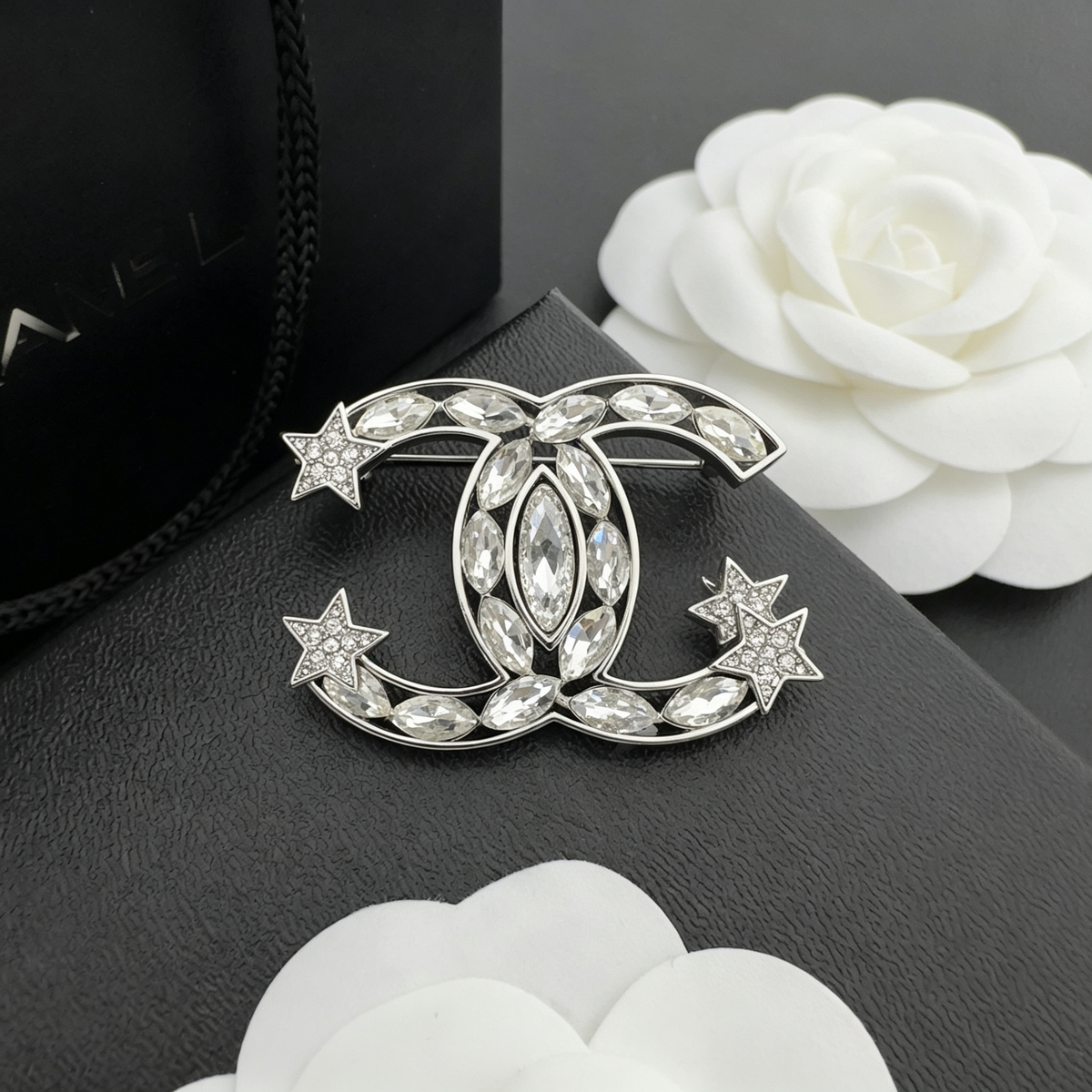 Interlocking C Star Brooch – Marquise Crystal Pavé