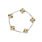 Five-Motif Four-Leaf Clover Bracelet – CNC Precision-Cut Lucky Charm