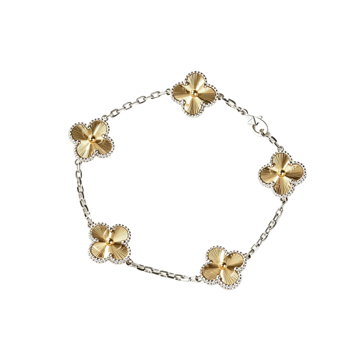 Five-Motif Four-Leaf Clover Bracelet – CNC Precision-Cut Lucky Charm