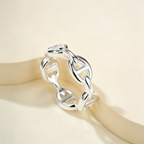 Chain-Link Fashion Ring – Polished Finish