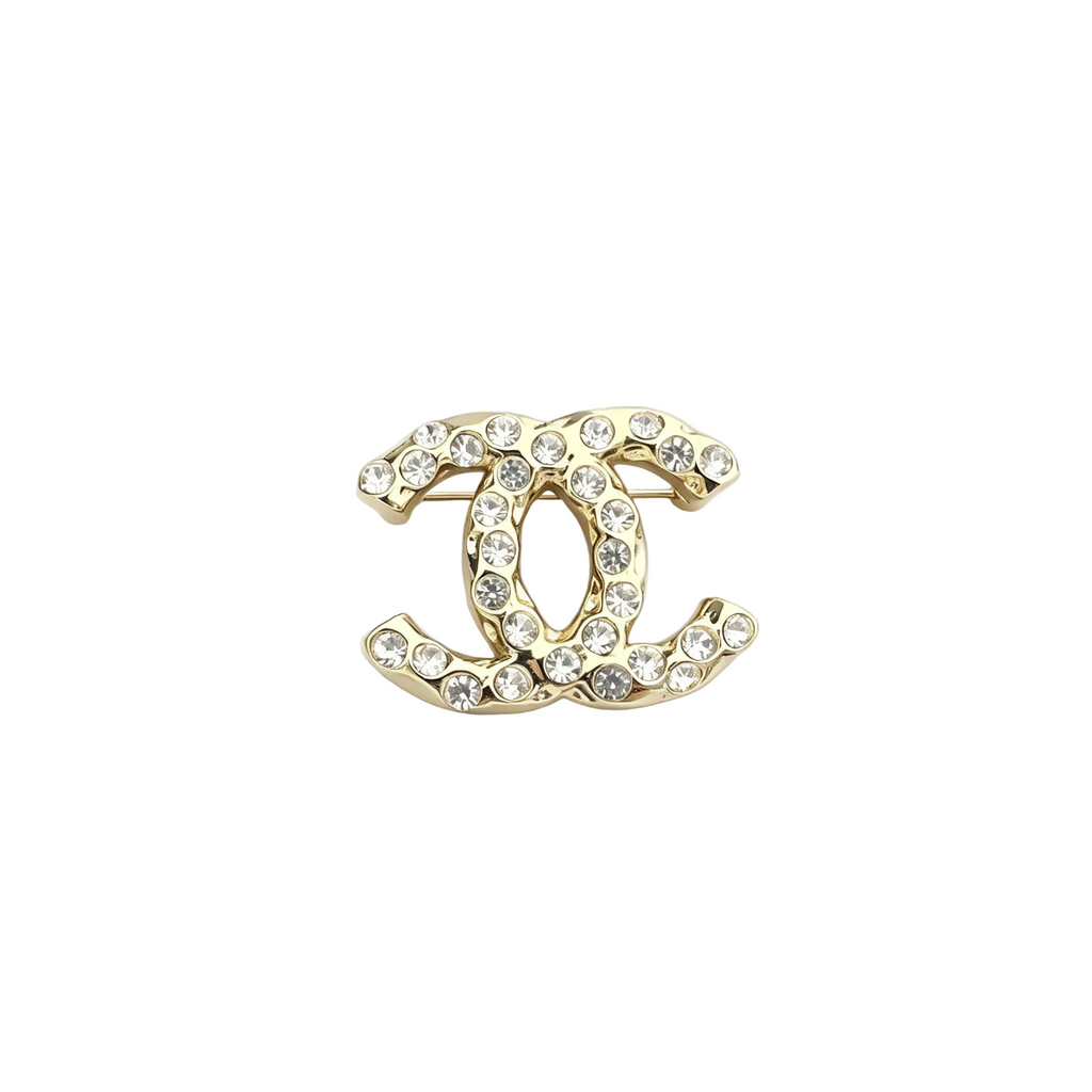 Interlocking C Pavé Crystal Brooch