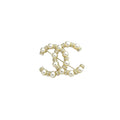 Interlocking C Brooch with Lustrous Beads & Crystal Spacers