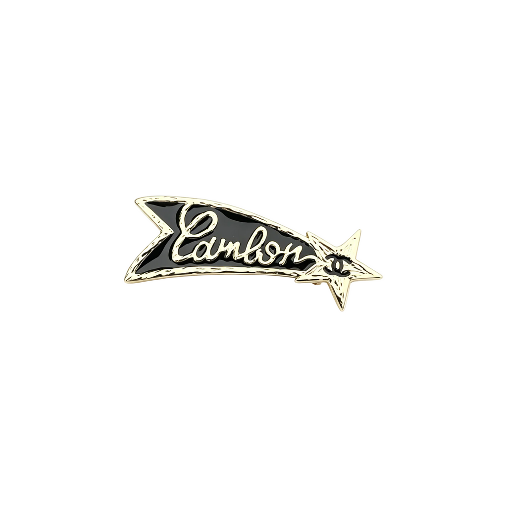 Shooting Star Enamel Brooch – Black