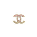 Interlocking C Rhinestone Brooch – Pink Gradient Pavé