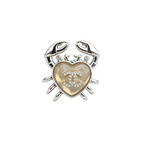 Crab Heart Brooch – Crystal Interlocking C
