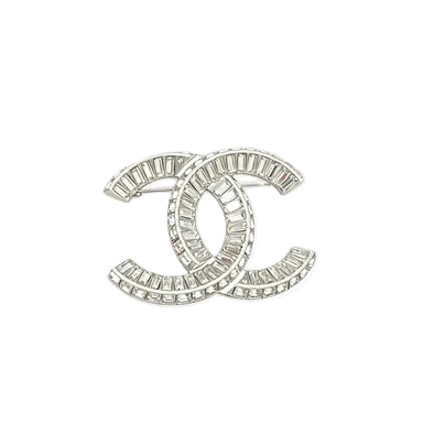 Interlocking C Baguette Crystal Brooch