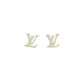 Intertwined Letter Stud Earrings Fully Paved Sparkling Gemstones Fashion Women Ear Jewelry