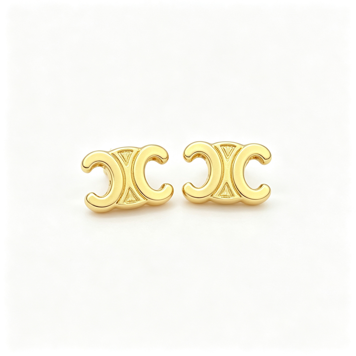 Interlocking Arch Stud Earrings