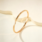 Mini Ice Slim No Gemstones Bangle, Minimalist Thin Band with Square Shape for Daily Wear & Gifting