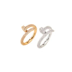 Full Pavé Gemstones Nail Style Ring, Statement Fashion Ring for Daily Wear & Gifting