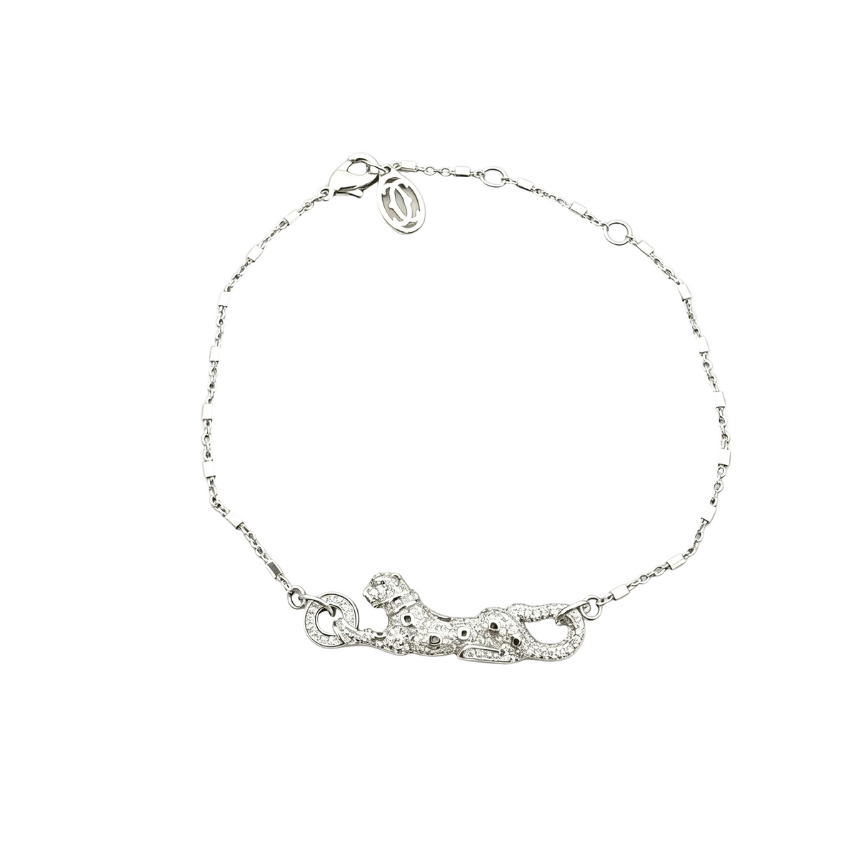 Crystal Pavé Panther Bracelet
