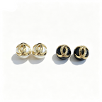 C-Hug-Bead Stud Earrings–Half-Ball Dome Design