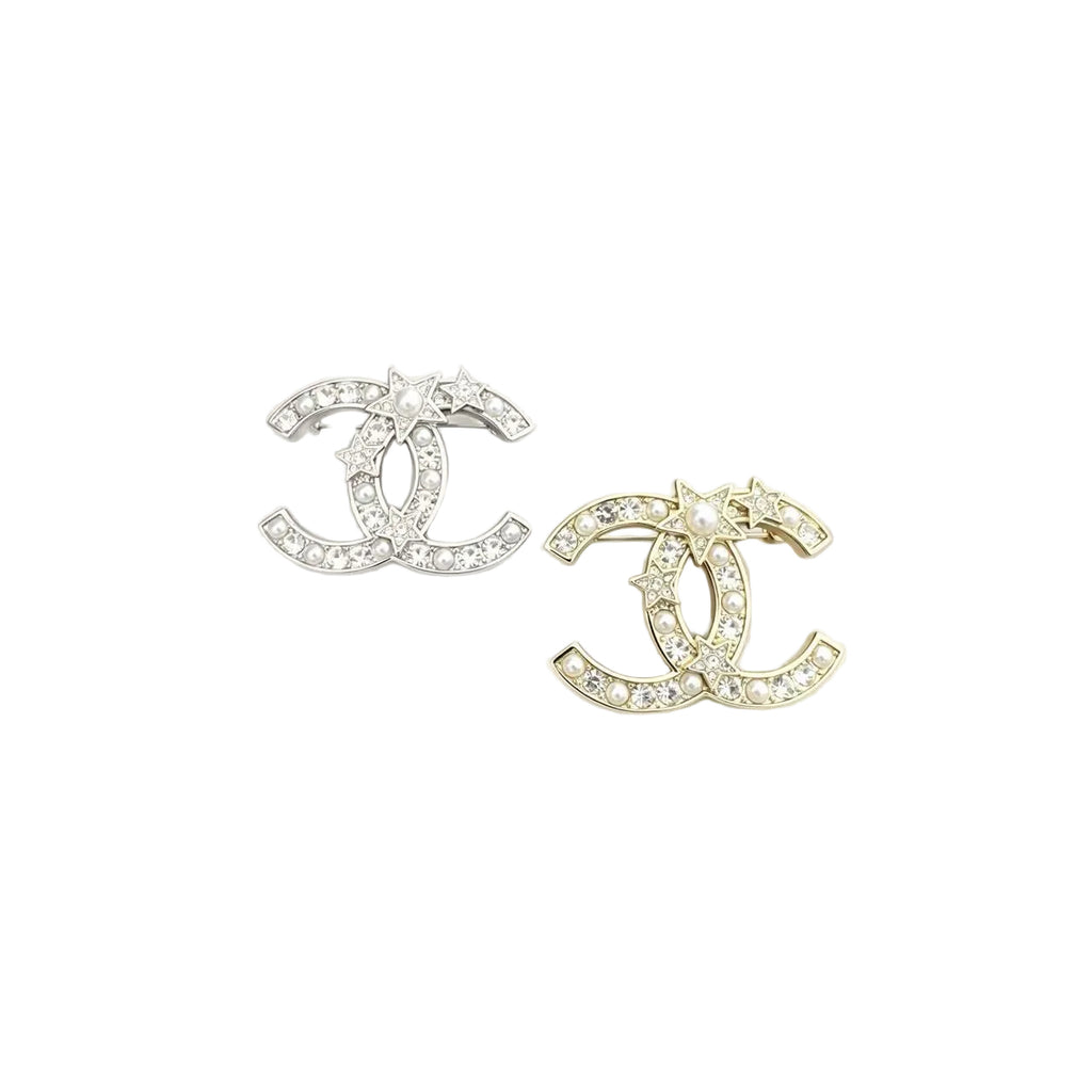 Interlocking C Star Brooch – Beads & Crystals