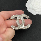 Interlocking C Baguette Crystal Brooch