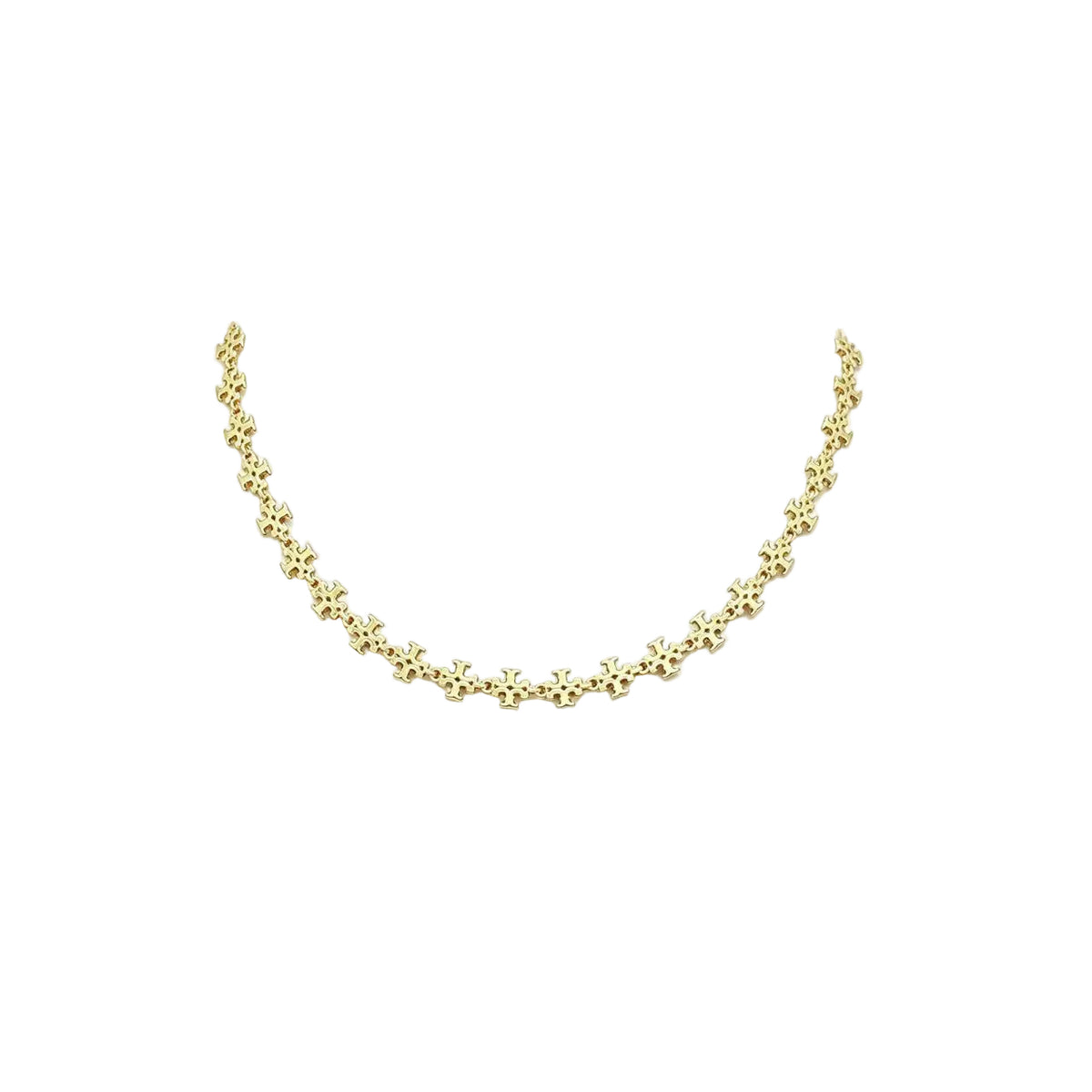 Interlocking T-Link Chain Necklace – Monogram Collar