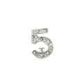 Number 5 Brooch – Mixed Crystals & Beads