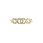 Interlocking C Bar Brooch – Pavé Crystals & Marquise Leaf Stones