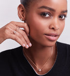 Bud Pendant Necklace for Women Red Gem Luxury Jewelry for Daily